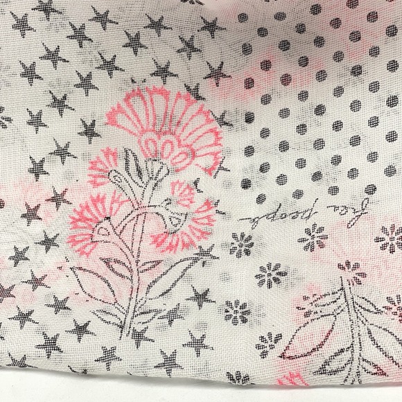 Free People Reusable Shopping Tote Mesh Bag XL Boho Pink Floral Lightweight - Picture 3 of 8